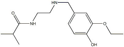 N-(2-{[(3-ethoxy-4-hydroxyphenyl)methyl]amino}ethyl)-2-methylpropanamide 结构式
