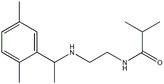 N-(2-{[1-(2,5-dimethylphenyl)ethyl]amino}ethyl)-2-methylpropanamide 结构式