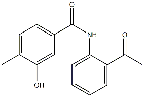 N-(2-acetylphenyl)-3-hydroxy-4-methylbenzamide 结构式