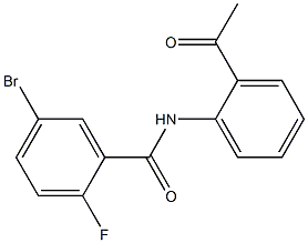 N-(2-acetylphenyl)-5-bromo-2-fluorobenzamide 结构式