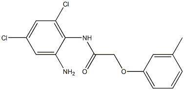 N-(2-amino-4,6-dichlorophenyl)-2-(3-methylphenoxy)acetamide 结构式