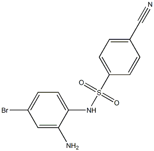 N-(2-amino-4-bromophenyl)-4-cyanobenzene-1-sulfonamide 结构式