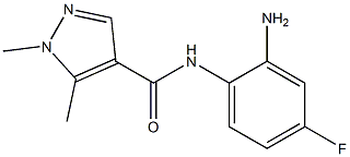 N-(2-amino-4-fluorophenyl)-1,5-dimethyl-1H-pyrazole-4-carboxamide 结构式