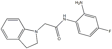 N-(2-amino-4-fluorophenyl)-2-(2,3-dihydro-1H-indol-1-yl)acetamide 结构式