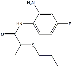 N-(2-amino-4-fluorophenyl)-2-(propylsulfanyl)propanamide 结构式