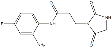 N-(2-amino-4-fluorophenyl)-3-(2,5-dioxoimidazolidin-1-yl)propanamide 结构式