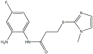 N-(2-amino-4-fluorophenyl)-3-[(1-methyl-1H-imidazol-2-yl)sulfanyl]propanamide 结构式