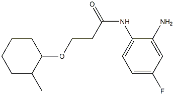 N-(2-amino-4-fluorophenyl)-3-[(2-methylcyclohexyl)oxy]propanamide 结构式