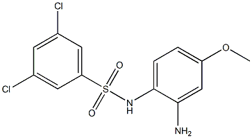 N-(2-amino-4-methoxyphenyl)-3,5-dichlorobenzene-1-sulfonamide 结构式