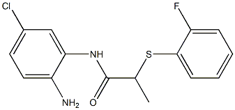 N-(2-amino-5-chlorophenyl)-2-[(2-fluorophenyl)sulfanyl]propanamide 结构式