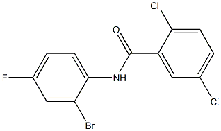 N-(2-bromo-4-fluorophenyl)-2,5-dichlorobenzamide 结构式