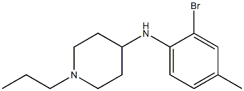 N-(2-bromo-4-methylphenyl)-1-propylpiperidin-4-amine 结构式