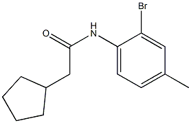 N-(2-bromo-4-methylphenyl)-2-cyclopentylacetamide 结构式