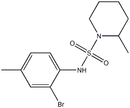 N-(2-bromo-4-methylphenyl)-2-methylpiperidine-1-sulfonamide 结构式