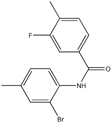 N-(2-bromo-4-methylphenyl)-3-fluoro-4-methylbenzamide 结构式