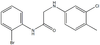 N-(2-bromophenyl)-2-[(3-chloro-4-methylphenyl)amino]acetamide 结构式