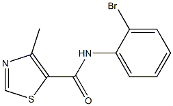 N-(2-bromophenyl)-4-methyl-1,3-thiazole-5-carboxamide 结构式