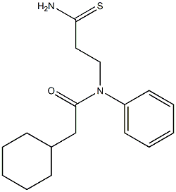 N-(2-carbamothioylethyl)-2-cyclohexyl-N-phenylacetamide 结构式