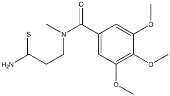 N-(2-carbamothioylethyl)-3,4,5-trimethoxy-N-methylbenzamide 结构式