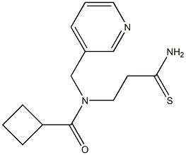 N-(2-carbamothioylethyl)-N-(pyridin-3-ylmethyl)cyclobutanecarboxamide 结构式