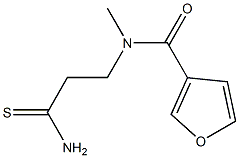 N-(2-carbamothioylethyl)-N-methylfuran-3-carboxamide 结构式