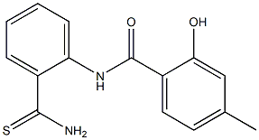 N-(2-carbamothioylphenyl)-2-hydroxy-4-methylbenzamide 结构式