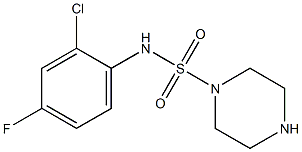 N-(2-chloro-4-fluorophenyl)piperazine-1-sulfonamide 结构式
