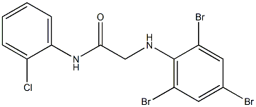 N-(2-chlorophenyl)-2-[(2,4,6-tribromophenyl)amino]acetamide 结构式