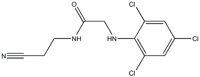 N-(2-cyanoethyl)-2-[(2,4,6-trichlorophenyl)amino]acetamide 结构式