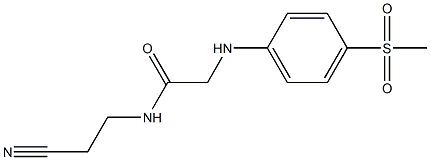 N-(2-cyanoethyl)-2-[(4-methanesulfonylphenyl)amino]acetamide 结构式