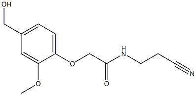 N-(2-cyanoethyl)-2-[4-(hydroxymethyl)-2-methoxyphenoxy]acetamide 结构式
