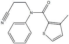 N-(2-cyanoethyl)-3-methyl-N-phenylthiophene-2-carboxamide 结构式