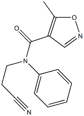 N-(2-cyanoethyl)-5-methyl-N-phenylisoxazole-4-carboxamide 结构式