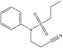 N-(2-cyanoethyl)-N-phenylpropane-1-sulfonamide 结构式