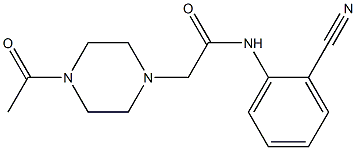 N-(2-cyanophenyl)-2-(4-acetylpiperazin-1-yl)acetamide 结构式