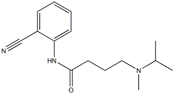 N-(2-cyanophenyl)-4-[methyl(propan-2-yl)amino]butanamide 结构式