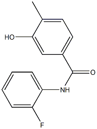 N-(2-fluorophenyl)-3-hydroxy-4-methylbenzamide 结构式