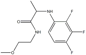 N-(2-methoxyethyl)-2-[(2,3,4-trifluorophenyl)amino]propanamide 结构式