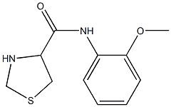 N-(2-methoxyphenyl)-1,3-thiazolidine-4-carboxamide 结构式