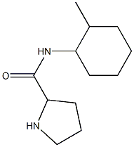 N-(2-methylcyclohexyl)pyrrolidine-2-carboxamide 结构式