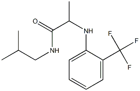 N-(2-methylpropyl)-2-{[2-(trifluoromethyl)phenyl]amino}propanamide 结构式