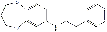 N-(2-phenylethyl)-3,4-dihydro-2H-1,5-benzodioxepin-7-amine 结构式