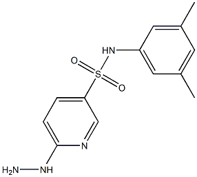 N-(3,5-dimethylphenyl)-6-hydrazinylpyridine-3-sulfonamide 结构式