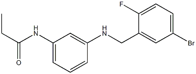 N-(3-{[(5-bromo-2-fluorophenyl)methyl]amino}phenyl)propanamide 结构式