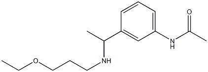 N-(3-{1-[(3-ethoxypropyl)amino]ethyl}phenyl)acetamide 结构式