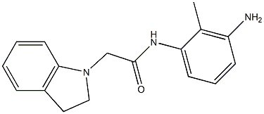 N-(3-amino-2-methylphenyl)-2-(2,3-dihydro-1H-indol-1-yl)acetamide 结构式
