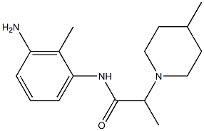 N-(3-amino-2-methylphenyl)-2-(4-methylpiperidin-1-yl)propanamide 结构式