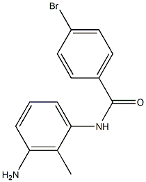 N-(3-amino-2-methylphenyl)-4-bromobenzamide 结构式