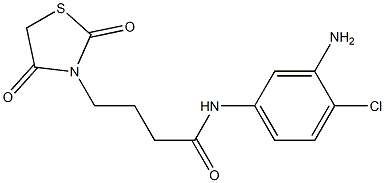 N-(3-amino-4-chlorophenyl)-4-(2,4-dioxo-1,3-thiazolidin-3-yl)butanamide 结构式