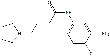 N-(3-amino-4-chlorophenyl)-4-pyrrolidin-1-ylbutanamide 结构式